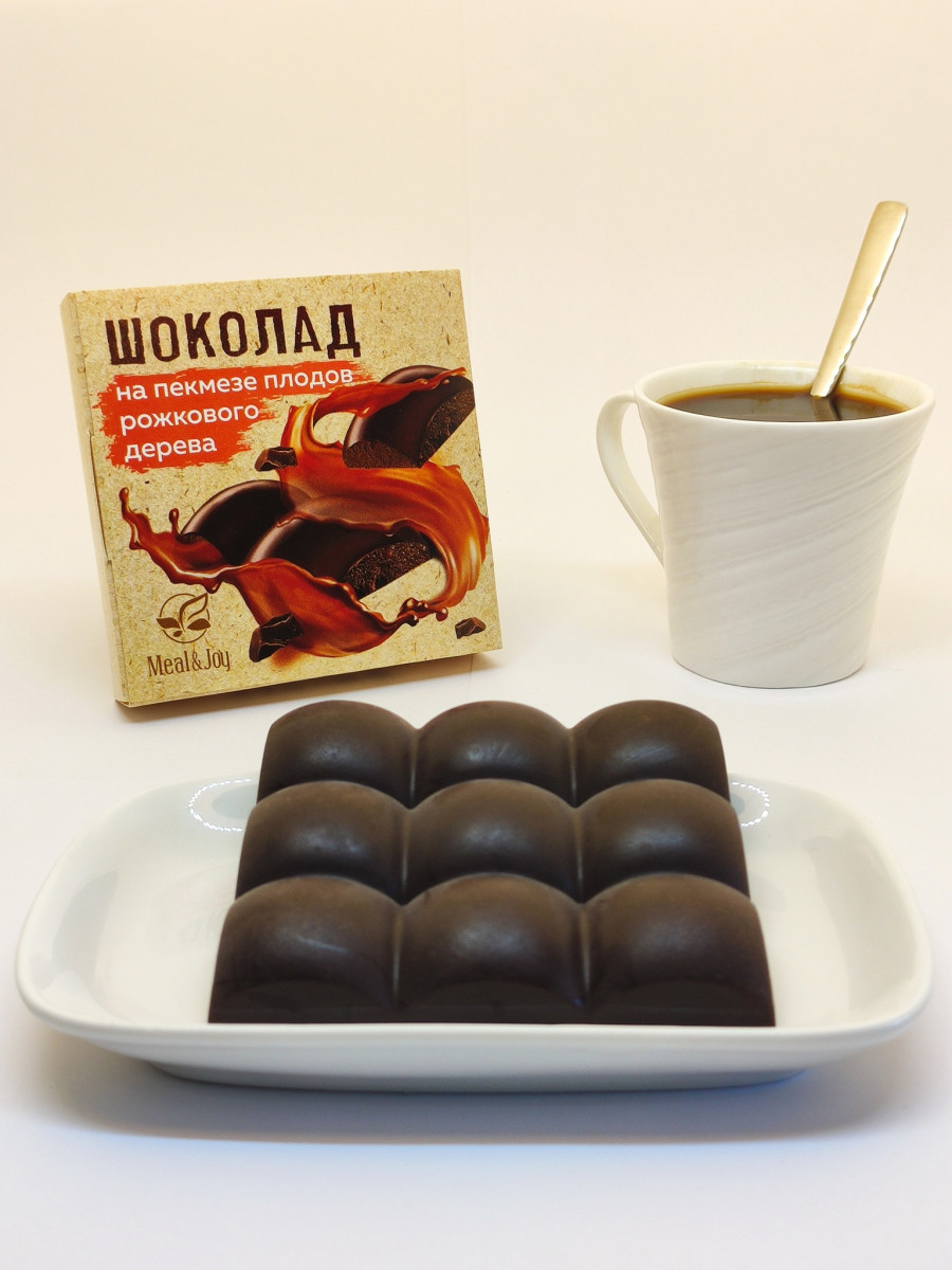 Шоколад на пекмезе плодов рожкового дерева, 70 г.