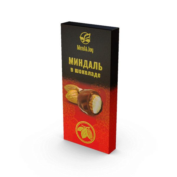 Chocolate cacao "Миндаль в шоколаде на финиковом пекмезе", 60 г.