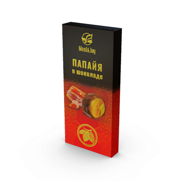 Chocolate cacao "Папайя в шоколаде на финиковом пекмезе", 60 г.