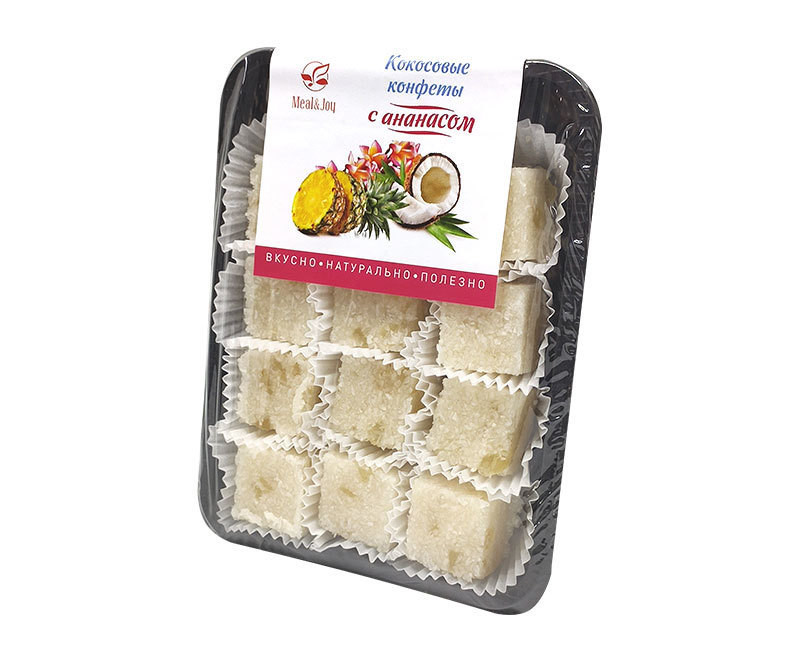 Enjoyment Sweets  "Кокосовые конфеты с ананасом", 150 г.